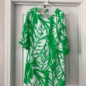 Lilly Pulitzer for Target white & green palm dress